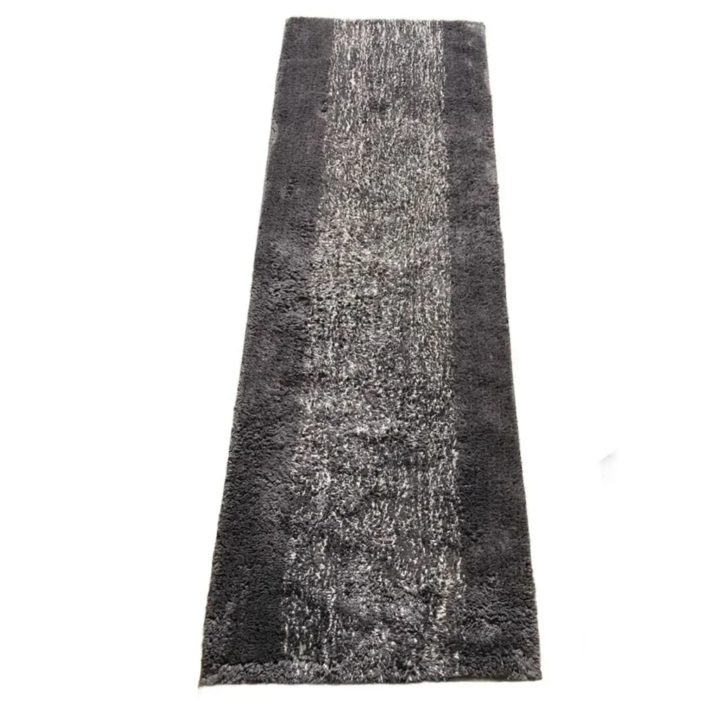 Better Homes and Gardens Plush Gray & White Two-Tone Bath Runner (20”x 60”)